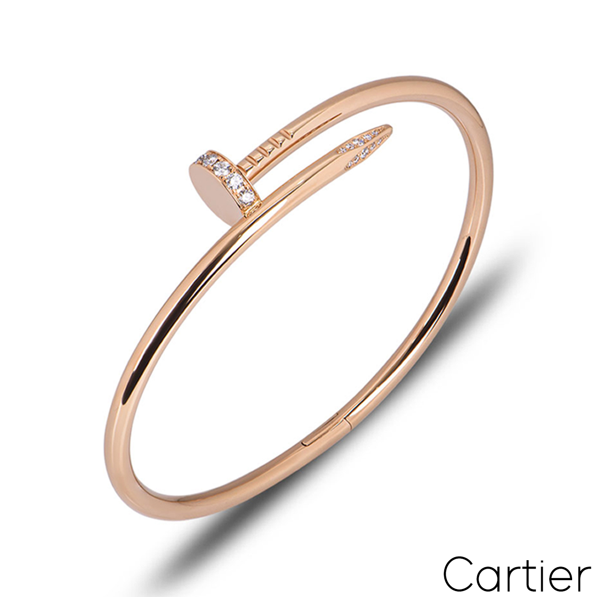 Cartier Rose Gold Diamond Juste Un Clou Bracelet Size 20 B6048520 Cartier Rose Gold Diamond Juste Un Clou Bracelet Size 20 B6048520